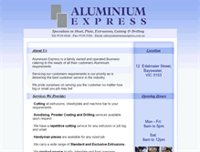 Tablet Screenshot of aluminiumexpress.com.au